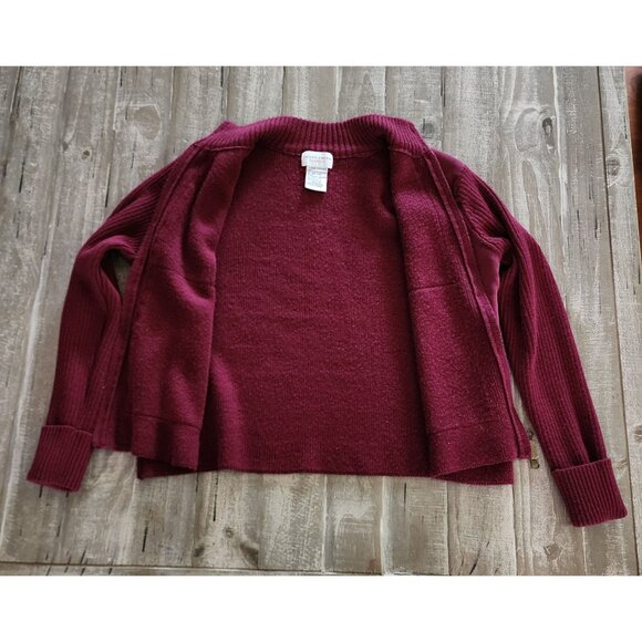 Jaclyn Smith Womens Faux Suede Zip-Up Jacket Knit Sweater Large - Picture 5 of 8